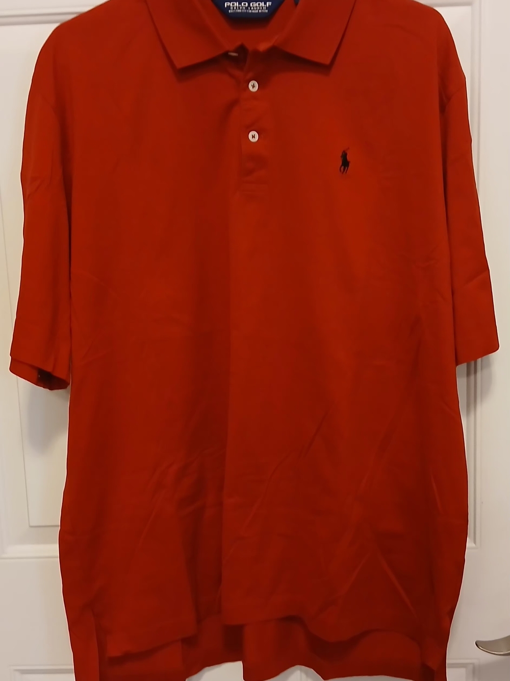 Polo Golf Ralph Lauren Red Short-Sleeve Polo Shirt Mens Sz XL